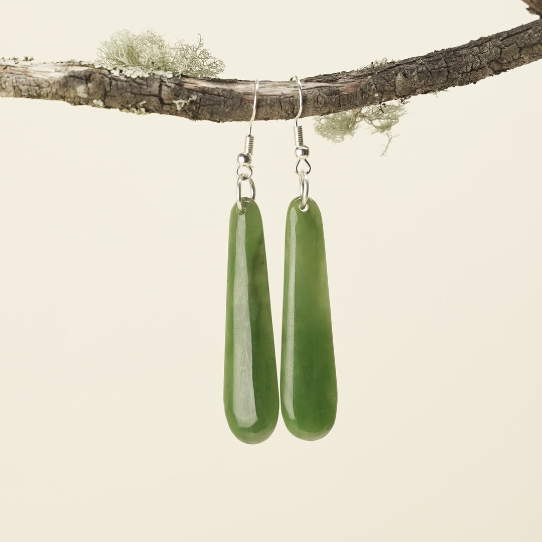 Drop Pounamu Small Earrings 45mm