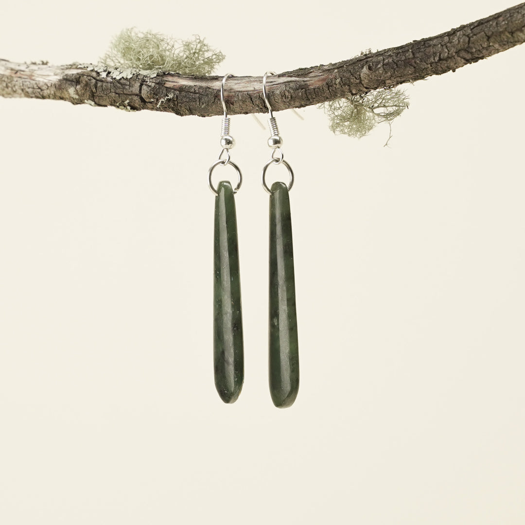 Drop Pounamu Small Earrings 45mm