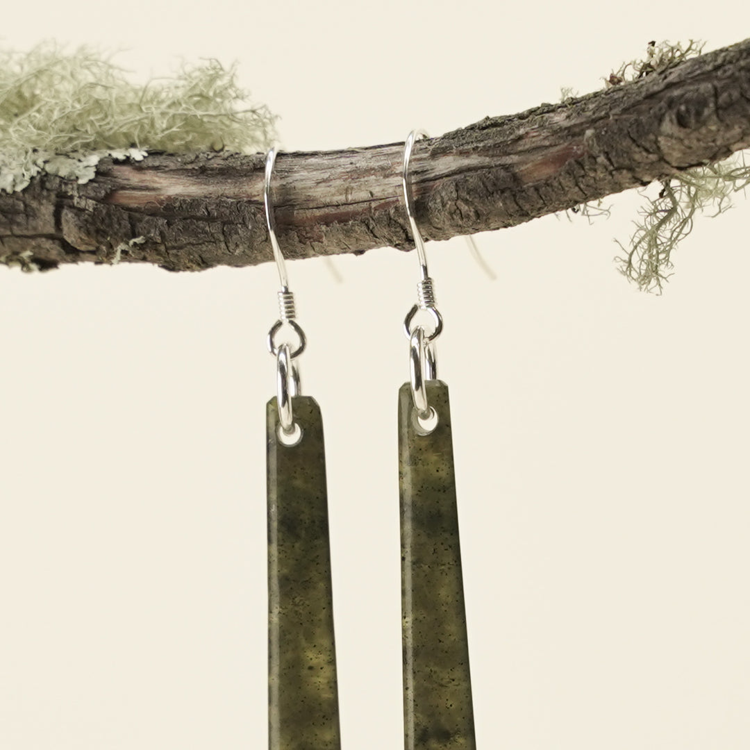 Medium Tangiwai Pounamu Earrings 49mm