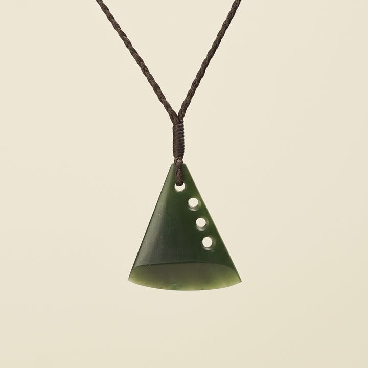 Notched Toki Kawakawa Greenstone Small Pendant