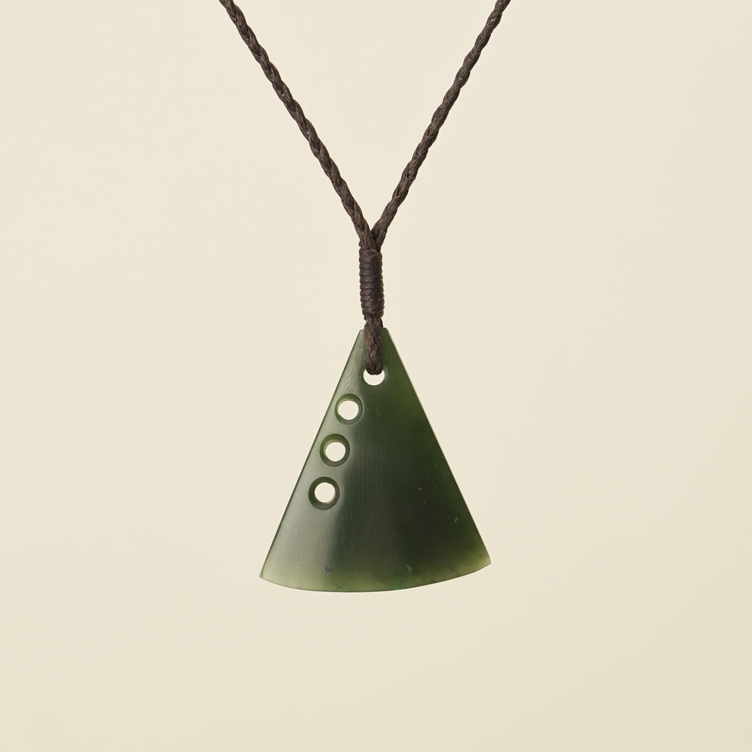 Notched Toki Kawakawa Greenstone Small Pendant