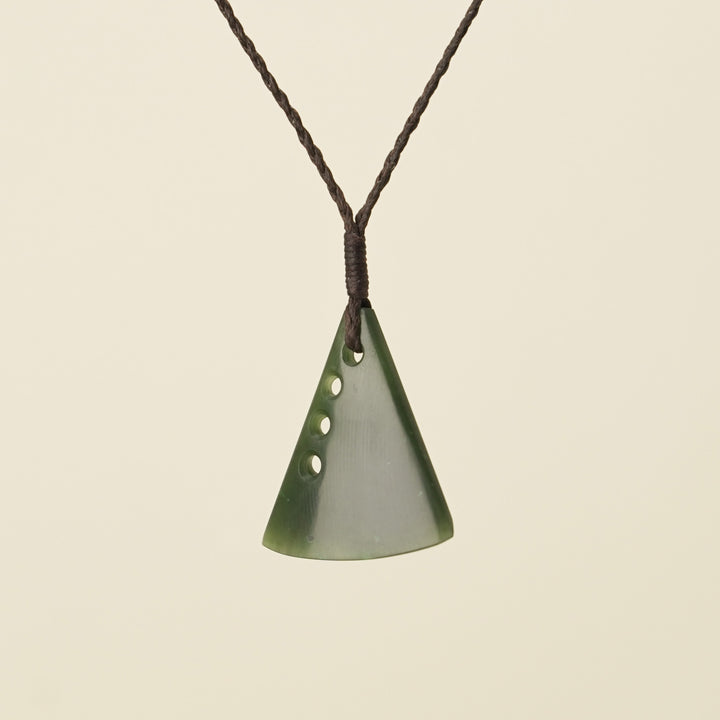 Notched Toki Kawakawa Greenstone Small Pendant