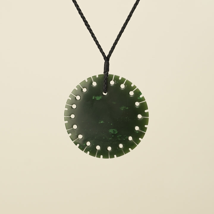 Notched Porowhita Circle of Life Kawakawa Greenstone Large
