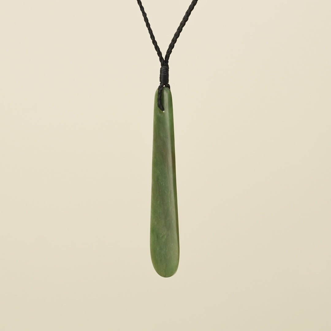 Roimata Matte Medium Kahurangi Pendant, Black Binding