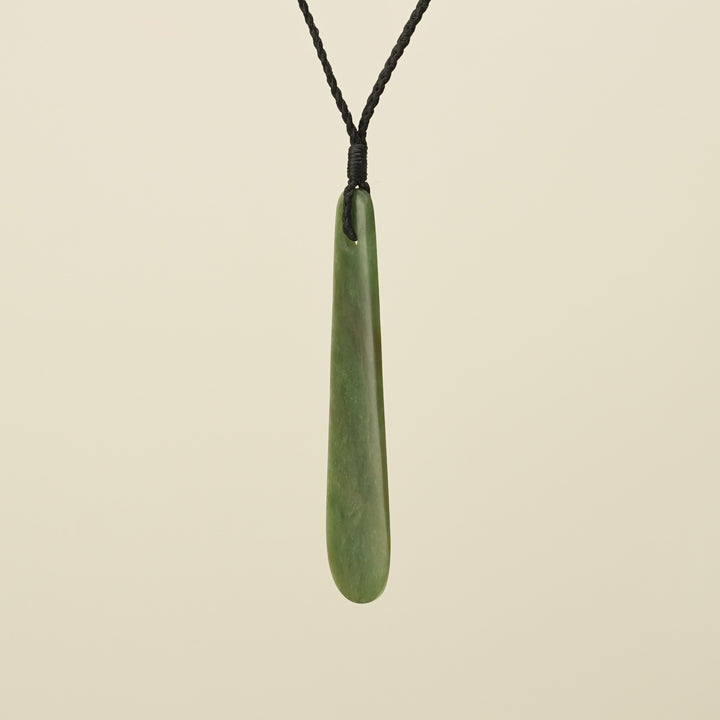 Roimata Matte Medium Kahurangi Pendant, Black Binding