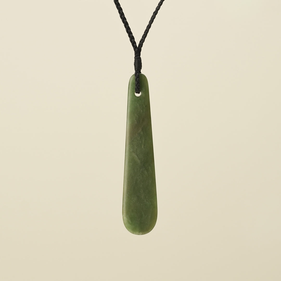 Roimata Matte Medium Kahurangi Pendant, Black Binding