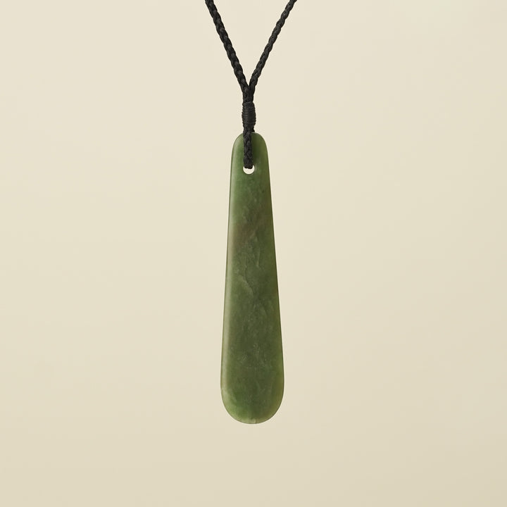 Roimata Matte Medium Kahurangi Pendant, Black Binding