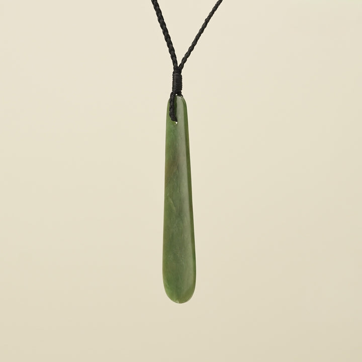 Roimata Matte Medium Kahurangi Pendant, Black Binding
