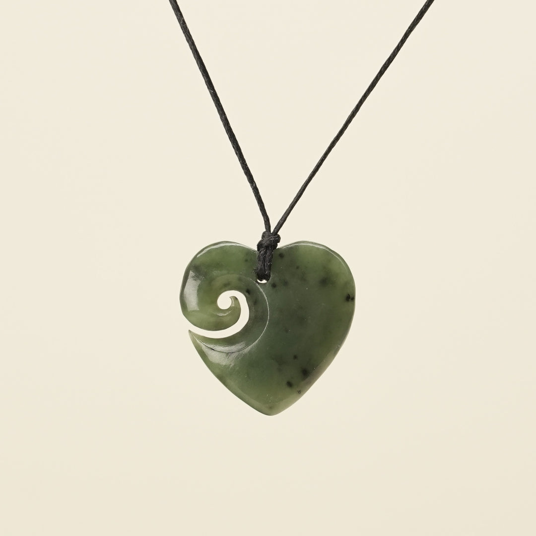 Heart Koru Pounamu Small Pendant