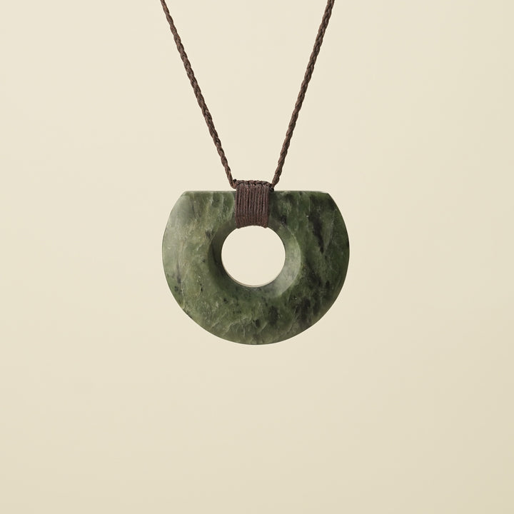 Porowhita Circle of Life Hapopo Pounamu Large, Brown Binding