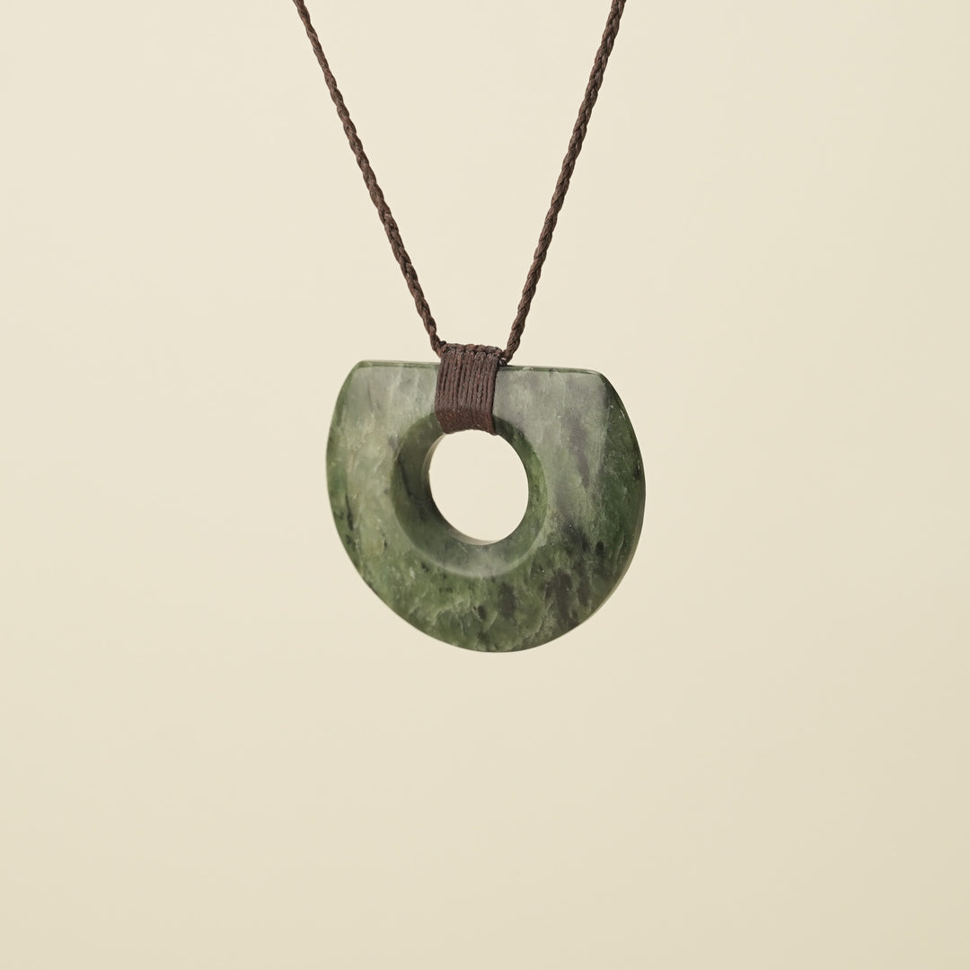 Porowhita Circle of Life Hapopo Pounamu Large, Brown Binding