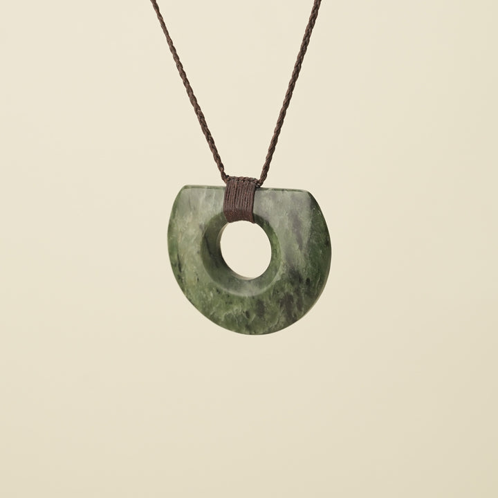 Porowhita Circle of Life Hapopo Pounamu Large, Brown Binding