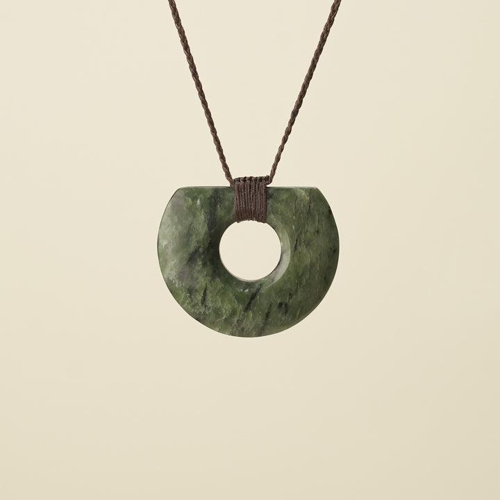 Porowhita Circle of Life Hapopo Pounamu Large, Brown Binding