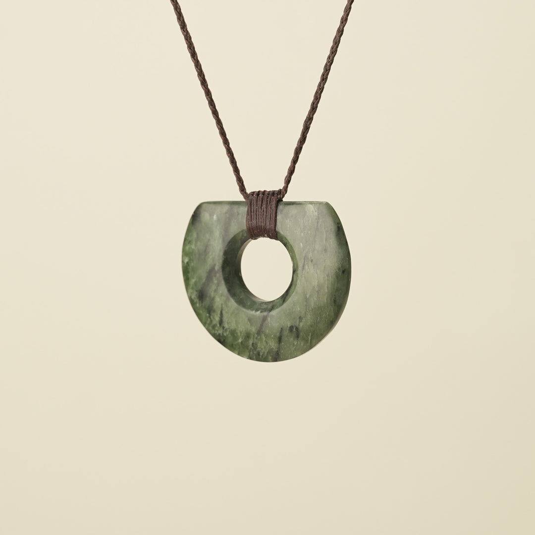 Porowhita Circle of Life Hapopo Pounamu Large, Brown Binding