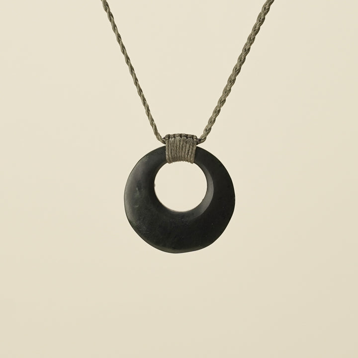 Porowhita Circle of Life Kawakawa Pounamu Small, Khaki Binding