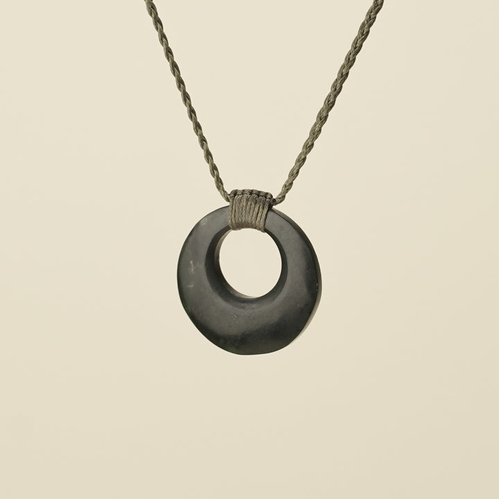 Porowhita Circle of Life Kawakawa Pounamu Small, Khaki Binding