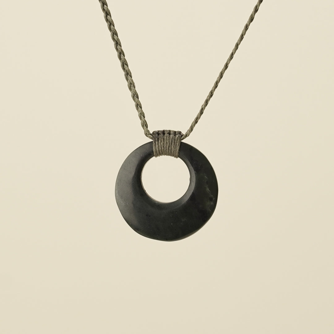 Porowhita Circle of Life Kawakawa Pounamu Small, Khaki Binding