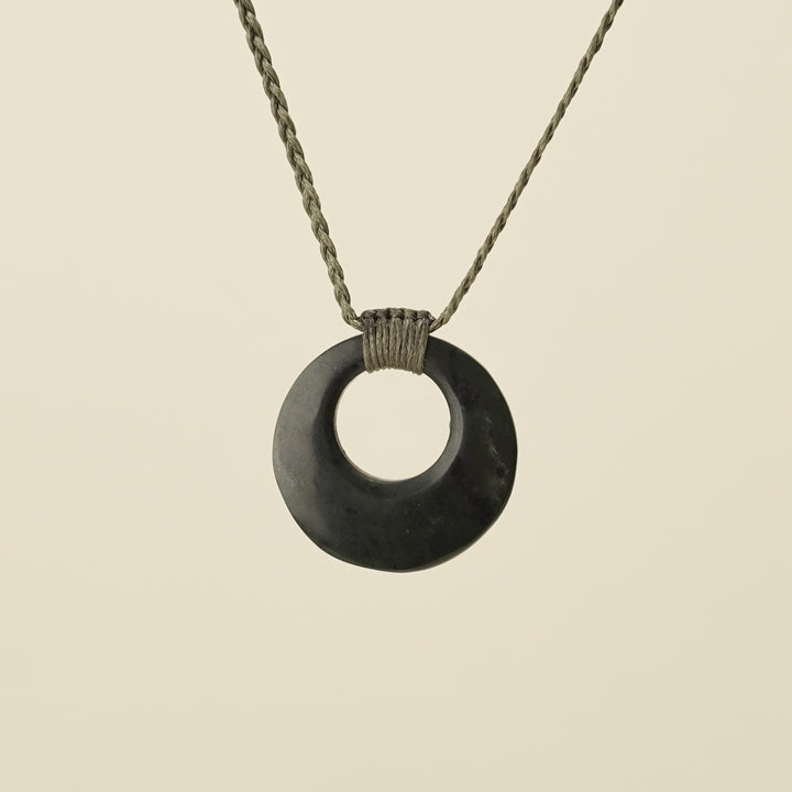 Porowhita Circle of Life Kawakawa Pounamu Small, Khaki Binding