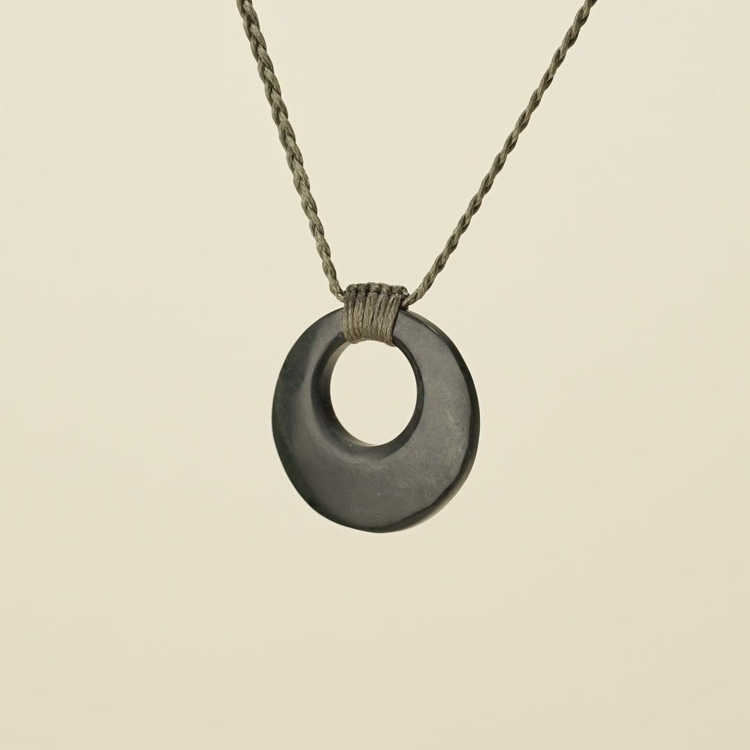 Porowhita Circle of Life Kawakawa Pounamu Small, Khaki Binding
