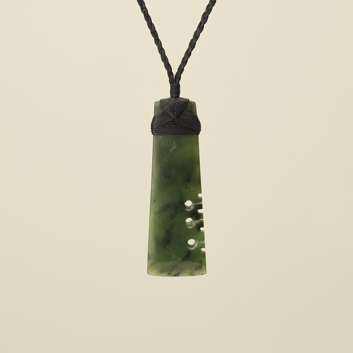 Notched Toki Kahurangi Medium Pounamu Pendant