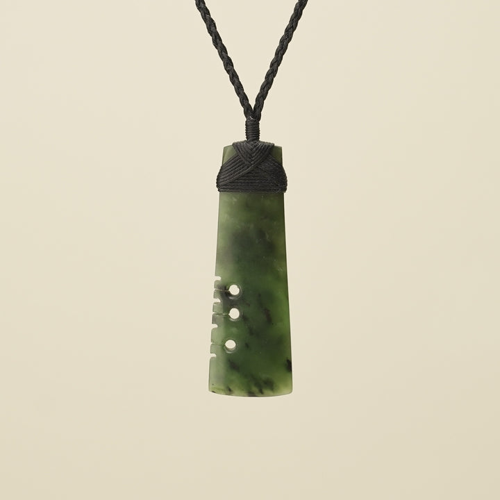 Notched Toki Kahurangi Medium Pounamu Pendant