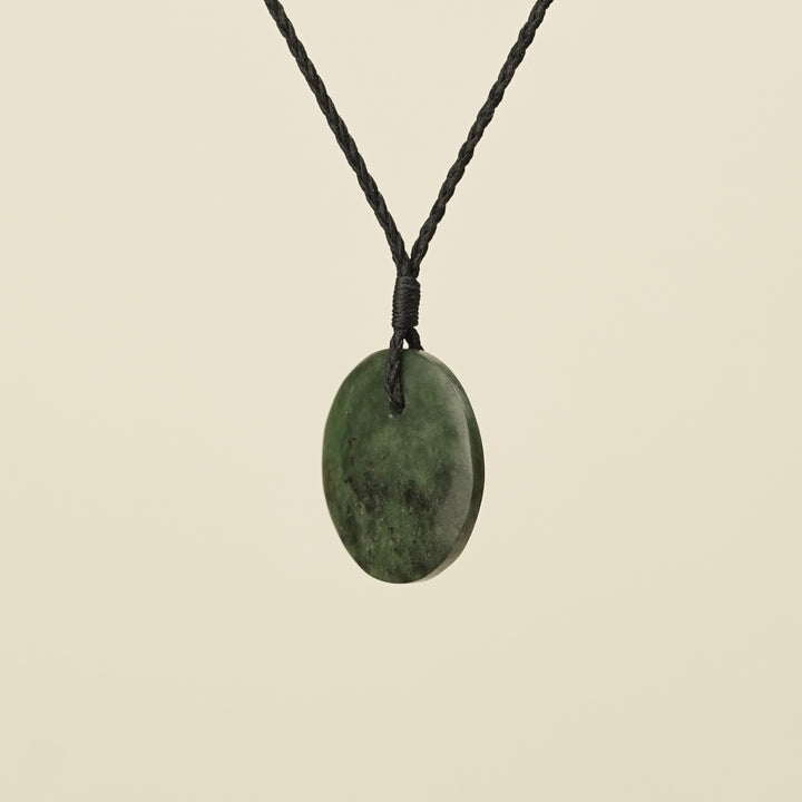 Porowhita Circle of Life Kawakawa Pounamu Small, Black Binding