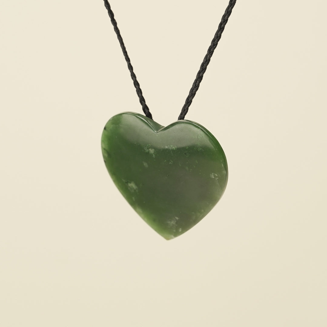 Manawa Heart Kahurangi Pounamu Large Pendant