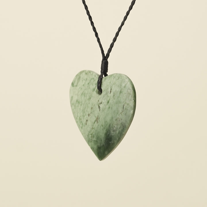 Heart Inanga Pounamu Large Pendant