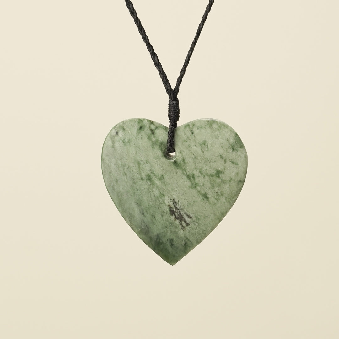 Heart Inanga Pounamu Large Pendant