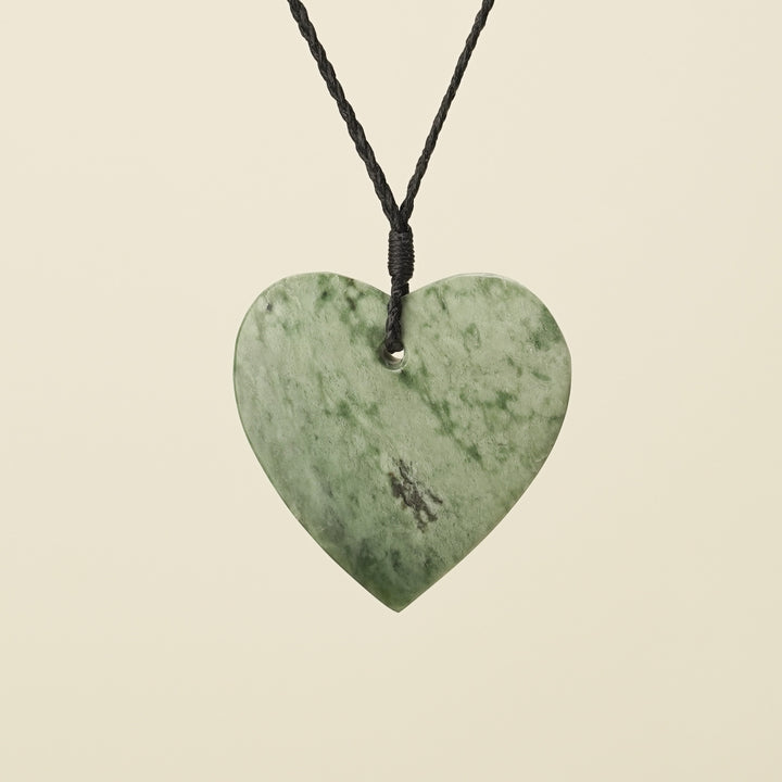 Heart Inanga Pounamu Large Pendant