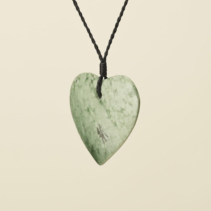 Heart Inanga Pounamu Large Pendant