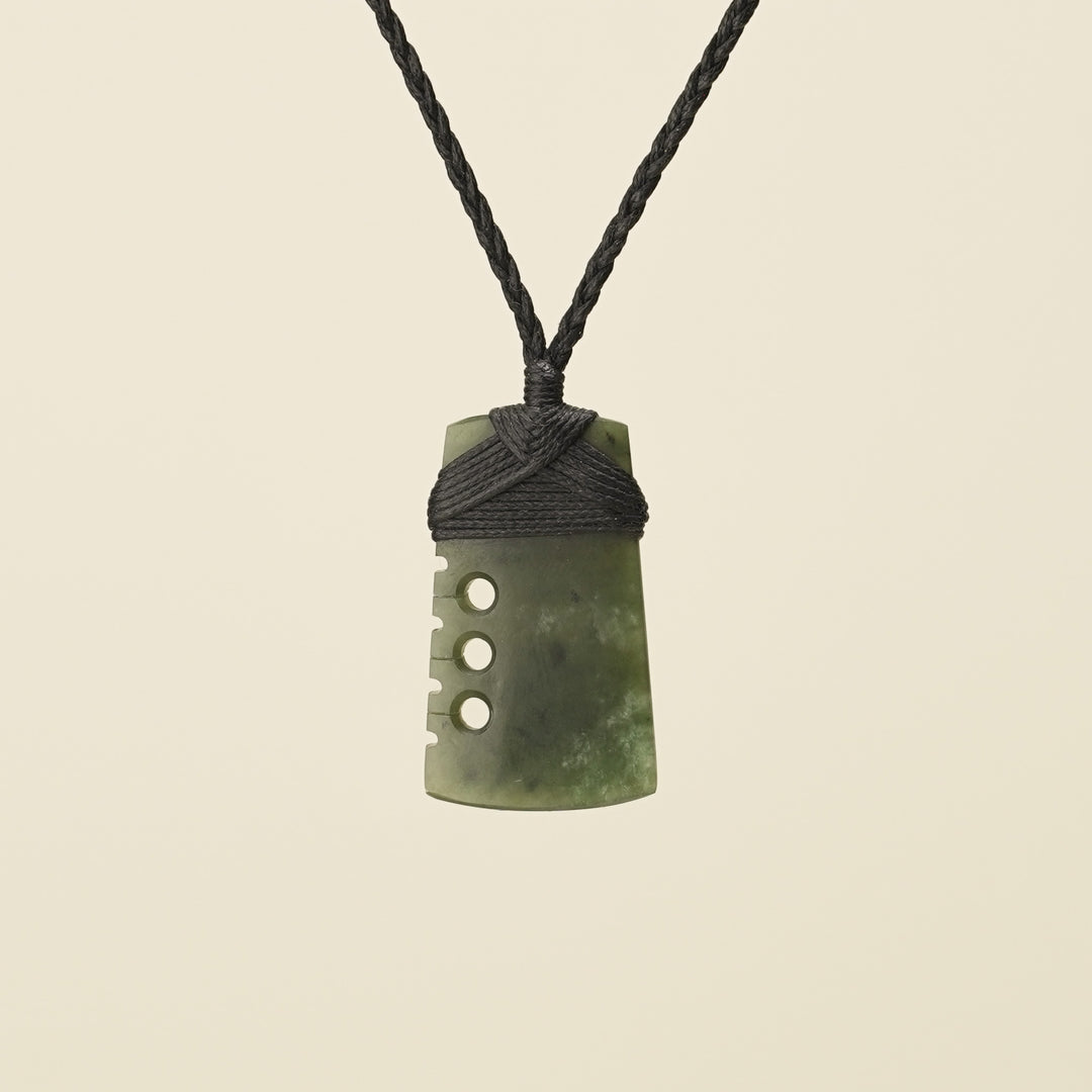 Notched Toki Kawakawa Extra Small Pounamu Pendant