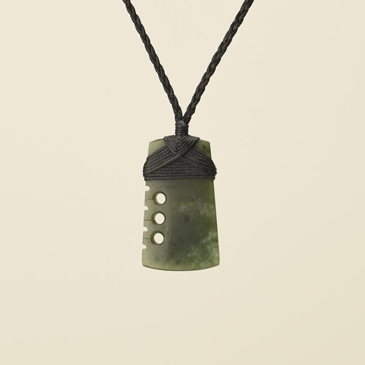 Notched Toki Kawakawa Extra Small Pounamu Pendant