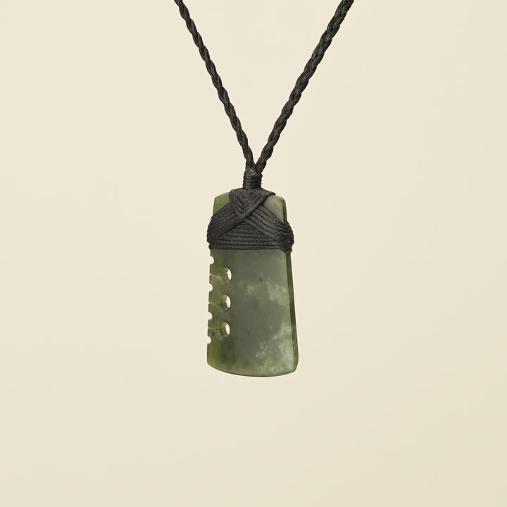 Notched Toki Kawakawa Extra Small Pounamu Pendant
