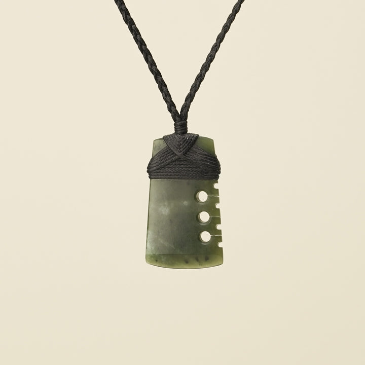 Notched Toki Kawakawa Extra Small Pounamu Pendant
