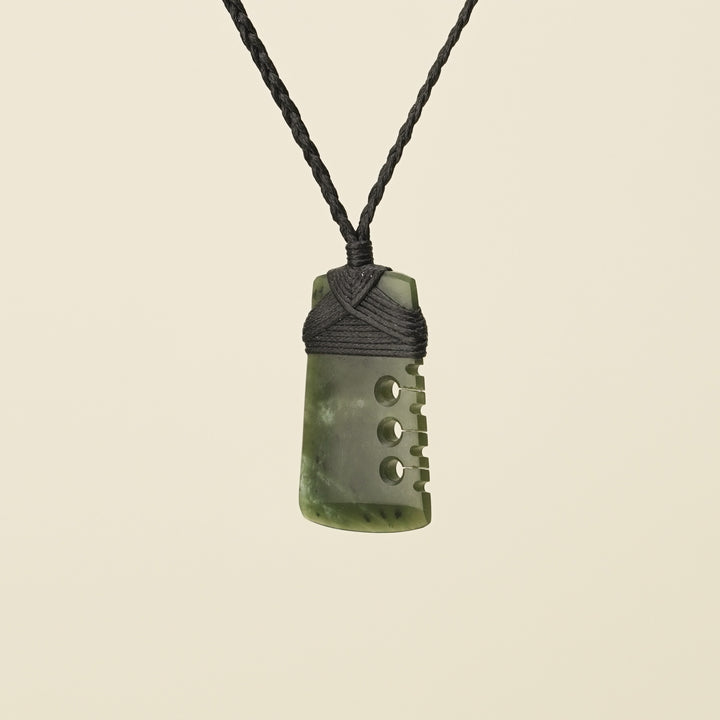 Notched Toki Kawakawa Extra Small Pounamu Pendant