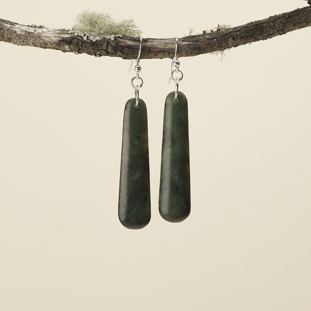 Drop Pounamu Medium Earrings 50mm