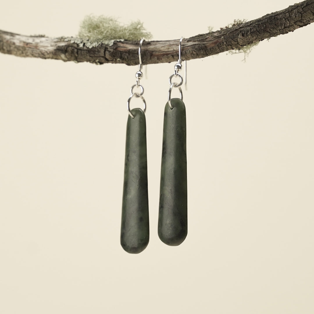 Drop Pounamu Medium Earrings 50mm