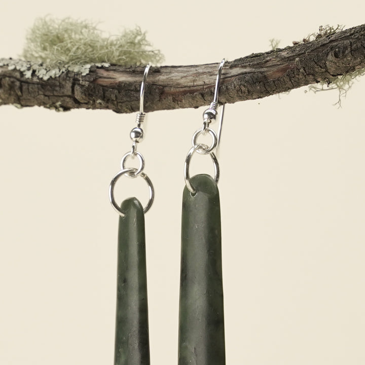 Drop Pounamu Medium Earrings 50mm