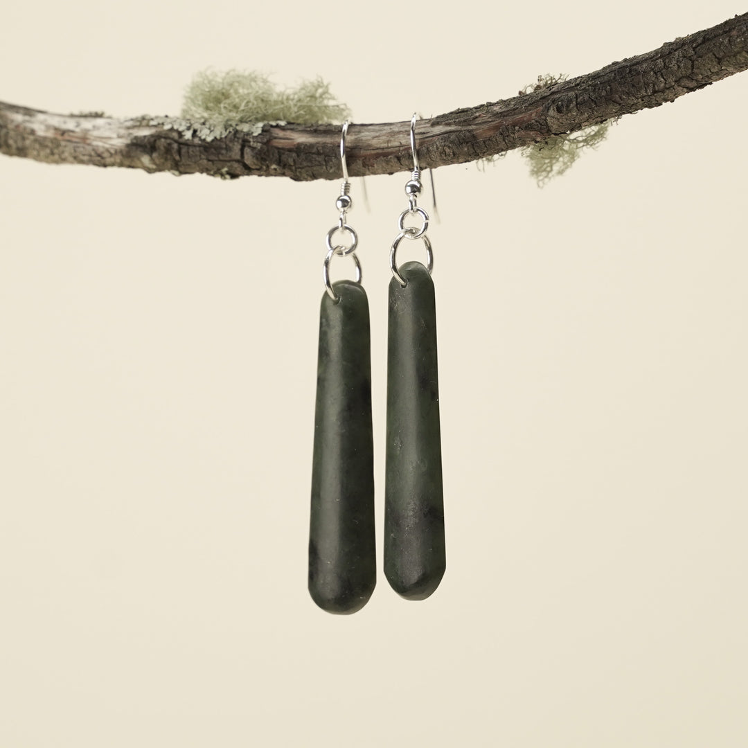 Drop Pounamu Medium Earrings 50mm
