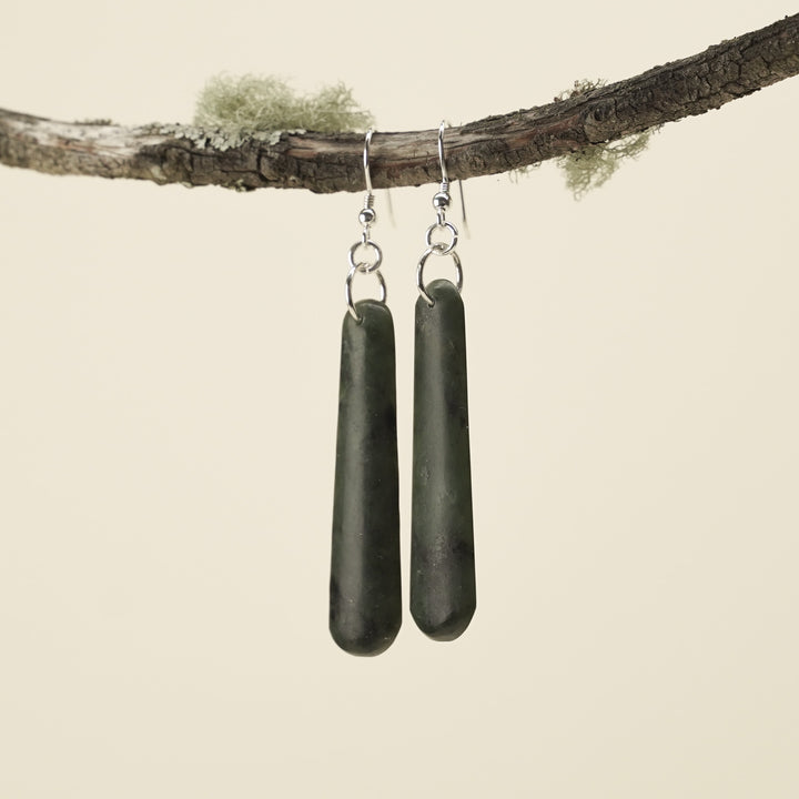 Drop Pounamu Medium Earrings 50mm