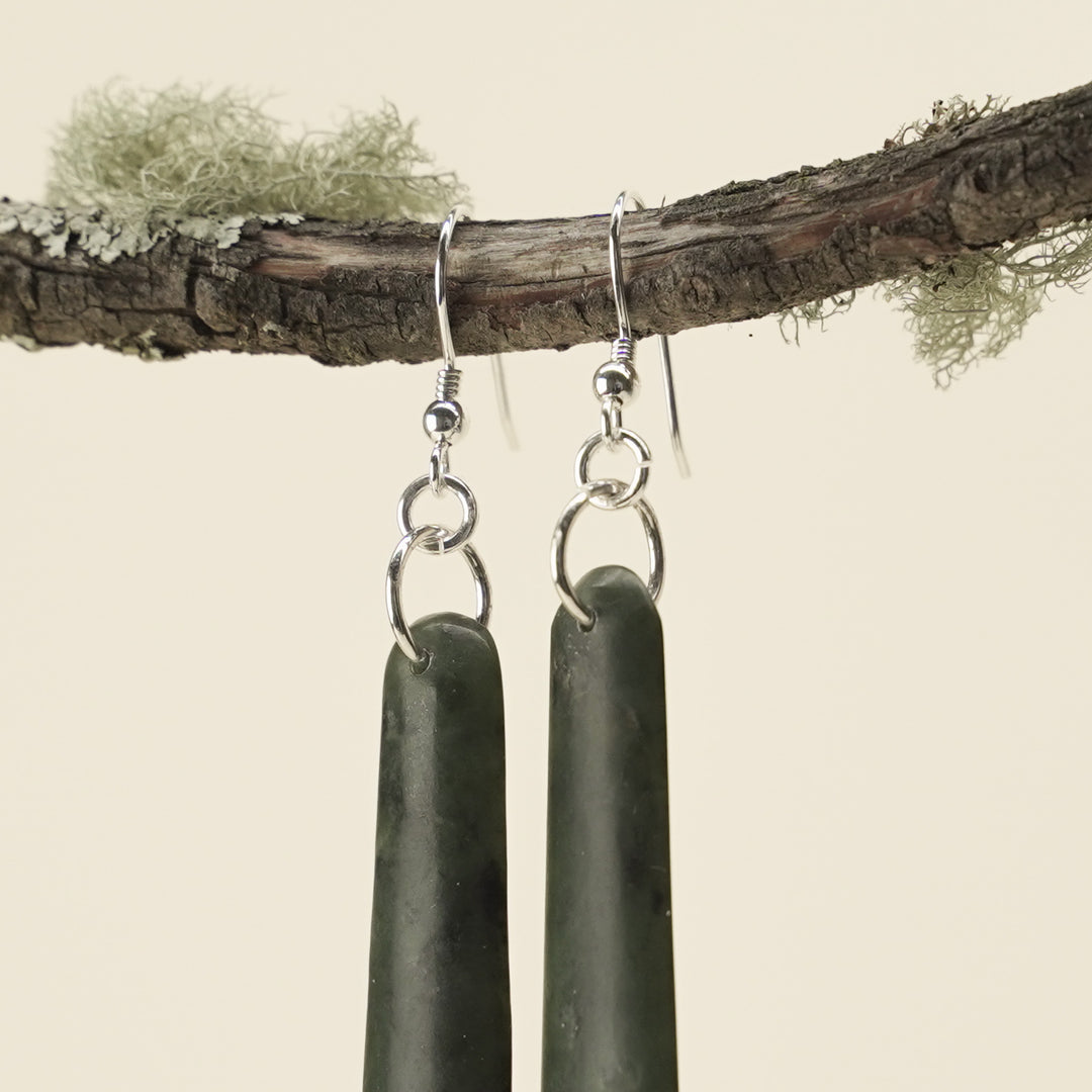 Drop Pounamu Medium Earrings 50mm