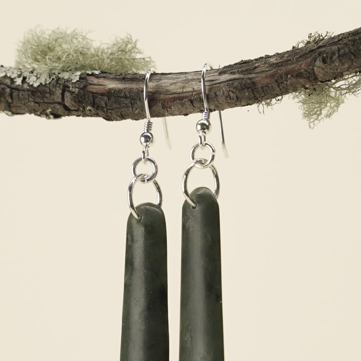 Drop Pounamu Medium Earrings 50mm