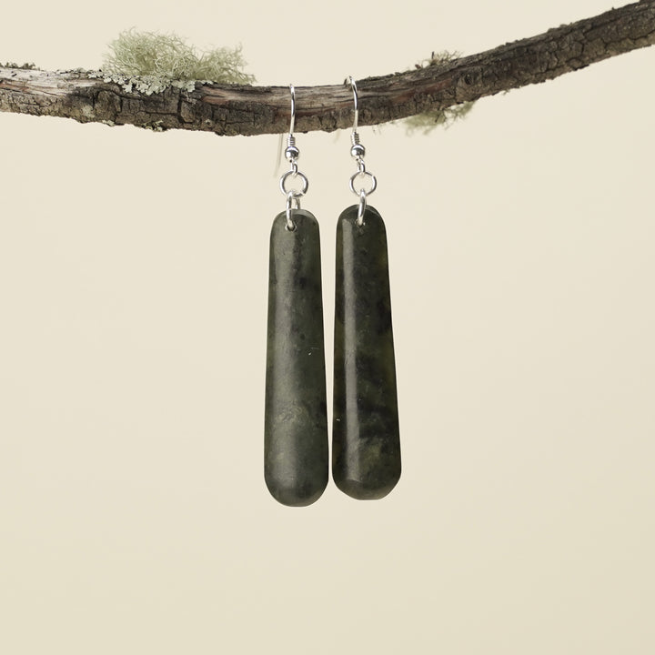 Drop Pounamu Medium Earrings 50mm