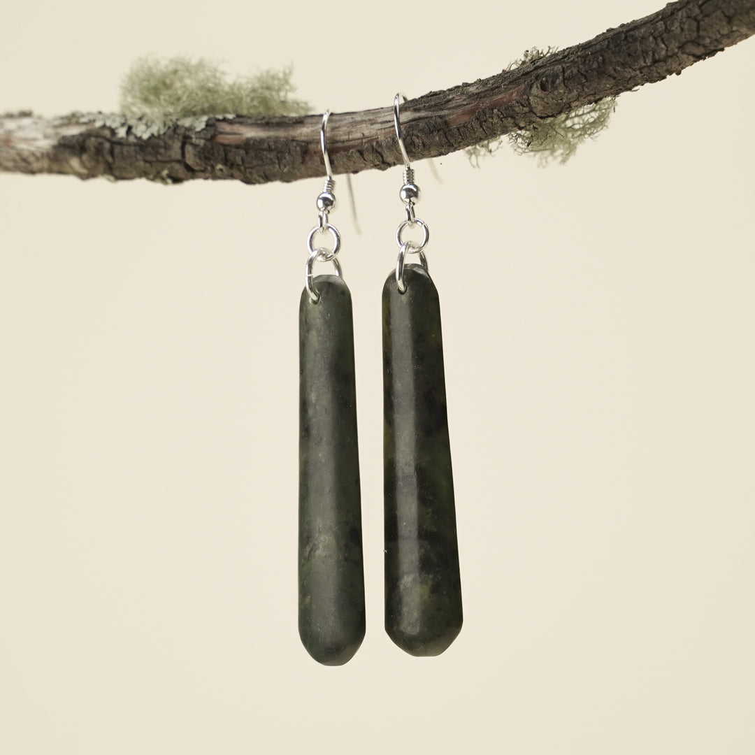 Drop Pounamu Medium Earrings 50mm
