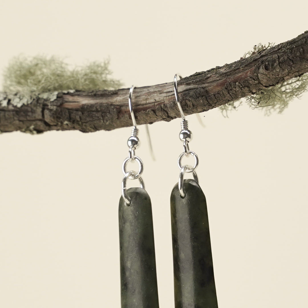 Drop Pounamu Medium Earrings 50mm
