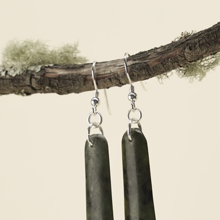 Drop Pounamu Medium Earrings 50mm