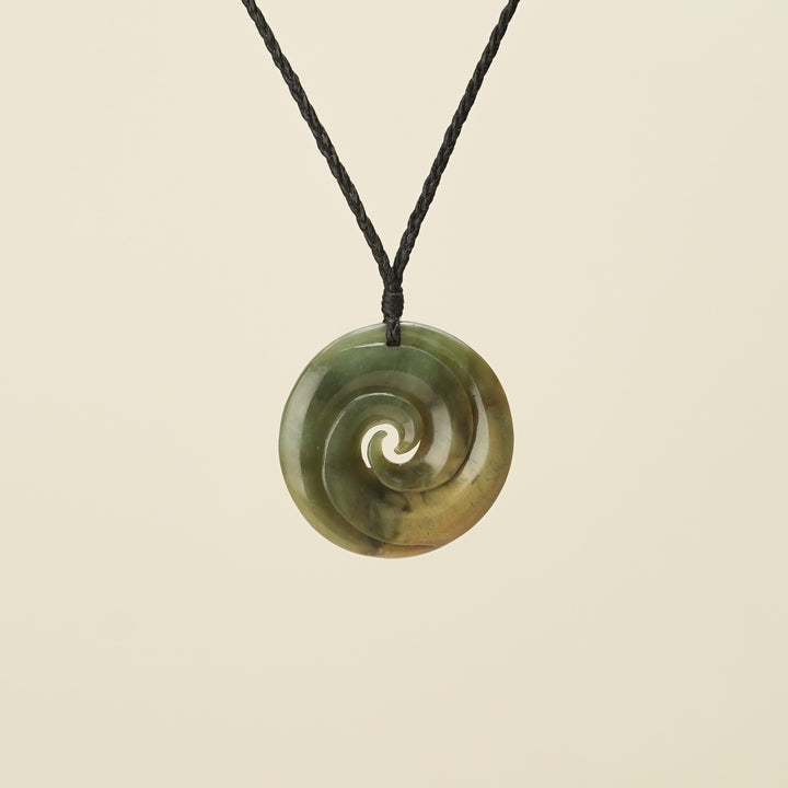 Raukaraka Pounamu Koru Pendant