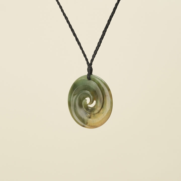 Raukaraka Pounamu Koru Pendant