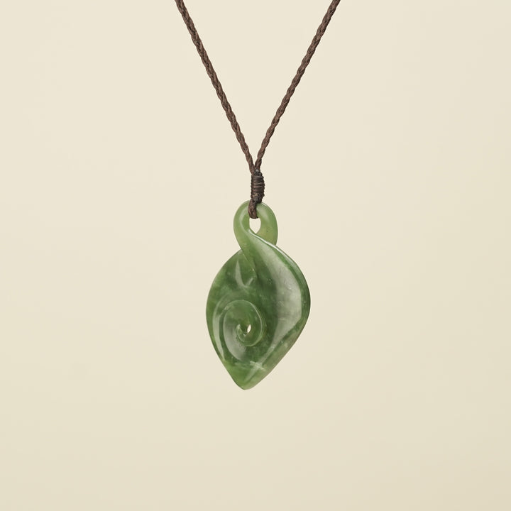 Large Pikorua Koru Pounamu Pendant